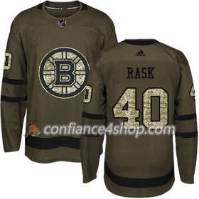 Adidas Maillot de Hockey Boston Bruins Tuukka Rask 40 2017-2018 Camo Vert Authentic - Homme